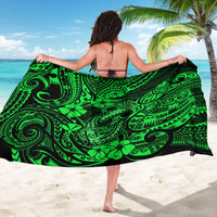 Hawaii Fish Hook Sarong Polynesian Pattern Green Version - Wonder Print Shop