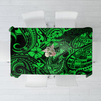 Hawaii Fish Hook Tablecloth Polynesian Pattern Green Version - Wonder Print Shop