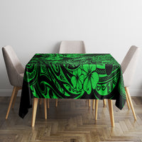 Hawaii Fish Hook Tablecloth Polynesian Pattern Green Version - Wonder Print Shop