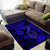 Hawaii Fish Hook Area Rug Polynesian Pattern Navy Blue Version - Wonder Print Shop