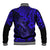 Hawaii Fish Hook Baseball Jacket Polynesian Pattern Navy Blue Version - Wonder Print Shop