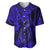 Hawaii Fish Hook Baseball Jersey Polynesian Pattern Navy Blue Version - Wonder Print Shop