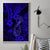 Hawaii Fish Hook Canvas Wall Art Polynesian Pattern Navy Blue Version - Wonder Print Shop