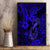 Hawaii Fish Hook Canvas Wall Art Polynesian Pattern Navy Blue Version - Wonder Print Shop