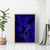 Hawaii Fish Hook Canvas Wall Art Polynesian Pattern Navy Blue Version - Wonder Print Shop