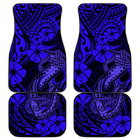 Hawaii Fish Hook Car Mats Polynesian Pattern Navy Blue Version - Wonder Print Shop