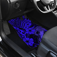 Hawaii Fish Hook Car Mats Polynesian Pattern Navy Blue Version - Wonder Print Shop