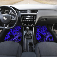 Hawaii Fish Hook Car Mats Polynesian Pattern Navy Blue Version - Wonder Print Shop