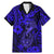 Hawaii Fish Hook Family Matching Mermaid Dress and Hawaiian Shirt Polynesian Pattern Navy Blue Version - Wonder Print Shop