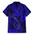 Hawaii Fish Hook Family Matching Mermaid Dress and Hawaiian Shirt Polynesian Pattern Navy Blue Version - Wonder Print Shop