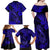 Hawaii Fish Hook Family Matching Off Shoulder Maxi Dress and Hawaiian Shirt Polynesian Pattern Navy Blue Version - Wonder Print Shop