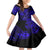 Hawaii Fish Hook Family Matching Puletasi Dress and Hawaiian Shirt Polynesian Pattern Navy Blue Version - Wonder Print Shop