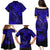 Hawaii Fish Hook Family Matching Puletasi Dress and Hawaiian Shirt Polynesian Pattern Navy Blue Version - Wonder Print Shop