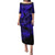 Hawaii Fish Hook Family Matching Puletasi Dress and Hawaiian Shirt Polynesian Pattern Navy Blue Version - Wonder Print Shop