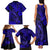 Hawaii Fish Hook Family Matching Tank Maxi Dress and Hawaiian Shirt Polynesian Pattern Navy Blue Version - Wonder Print Shop