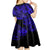 Hawaii Fish Hook Kid Short Sleeve Dress Polynesian Pattern Navy Blue Version - Wonder Print Shop