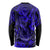 Hawaii Fish Hook Long Sleeve Shirt Polynesian Pattern Navy Blue Version - Wonder Print Shop
