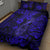 Hawaii Fish Hook Quilt Bed Set Polynesian Pattern Navy Blue Version - Wonder Print Shop
