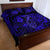 Hawaii Fish Hook Quilt Bed Set Polynesian Pattern Navy Blue Version - Wonder Print Shop