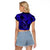 Hawaii Fish Hook Raglan Cropped T Shirt Polynesian Pattern Navy Blue Version - Wonder Print Shop