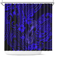 hawaii-fish-hook-shower-curtain-polynesian-pattern-navy-blue-version