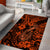 Hawaii Fish Hook Area Rug Polynesian Pattern Orange Version - Wonder Print Shop
