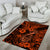 Hawaii Fish Hook Area Rug Polynesian Pattern Orange Version - Wonder Print Shop