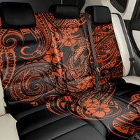 Hawaii Fish Hook Back Car Seat Cover Polynesian Pattern Orange Version - Wonder Print Shop