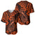 Hawaii Fish Hook Baseball Jersey Polynesian Pattern Orange Version - Wonder Print Shop