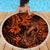 Hawaii Fish Hook Beach Blanket Polynesian Pattern Orange Version - Wonder Print Shop