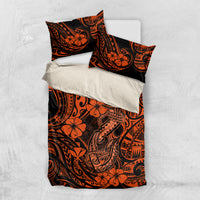 Hawaii Fish Hook Bedding Set Polynesian Pattern Orange Version - Wonder Print Shop