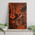 Hawaii Fish Hook Canvas Wall Art Polynesian Pattern Orange Version - Wonder Print Shop