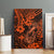 Hawaii Fish Hook Canvas Wall Art Polynesian Pattern Orange Version - Wonder Print Shop