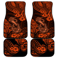 Hawaii Fish Hook Car Mats Polynesian Pattern Orange Version - Wonder Print Shop