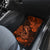 Hawaii Fish Hook Car Mats Polynesian Pattern Orange Version - Wonder Print Shop