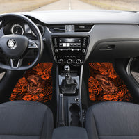 Hawaii Fish Hook Car Mats Polynesian Pattern Orange Version - Wonder Print Shop