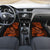 Hawaii Fish Hook Car Mats Polynesian Pattern Orange Version - Wonder Print Shop