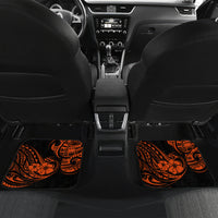 Hawaii Fish Hook Car Mats Polynesian Pattern Orange Version - Wonder Print Shop