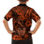 Hawaii Fish Hook Hawaiian Shirt Polynesian Pattern Orange Version - Wonder Print Shop