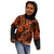 Hawaii Fish Hook Kid Hoodie Polynesian Pattern Orange Version - Wonder Print Shop