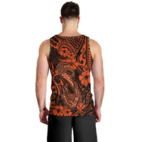 Hawaii Fish Hook Men Tank Top Polynesian Pattern Orange Version - Wonder Print Shop