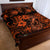Hawaii Fish Hook Quilt Bed Set Polynesian Pattern Orange Version - Wonder Print Shop