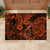 Hawaii Fish Hook Rubber Doormat Polynesian Pattern Orange Version - Wonder Print Shop