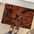 Hawaii Fish Hook Rubber Doormat Polynesian Pattern Orange Version - Wonder Print Shop