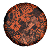 Hawaii Fish Hook Spare Tire Cover Polynesian Pattern Orange Version - Wonder Print Shop