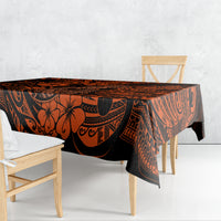 Hawaii Fish Hook Tablecloth Polynesian Pattern Orange Version - Wonder Print Shop