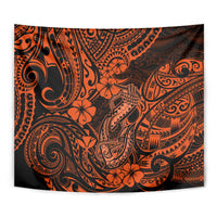 Hawaii Fish Hook Tapestry Polynesian Pattern Orange Version - Wonder Print Shop