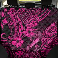 Hawaii Fish Hook Back Car Seat Cover Hibiscus Hawaii Tribal Tattoo Pink Version - Wonder Print Shop