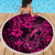 Hawaii Fish Hook Beach Blanket Hibiscus Hawaii Tribal Tattoo Pink Version - Wonder Print Shop