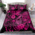 Hawaii Fish Hook Bedding Set Hibiscus Hawaii Tribal Tattoo Pink Version - Wonder Print Shop